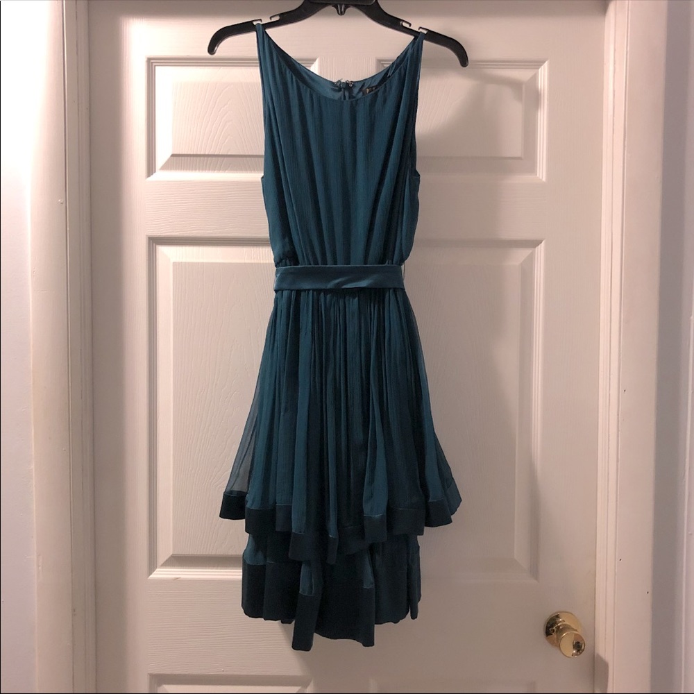 NWT Betsy Johnson Chiffon Teal Dress